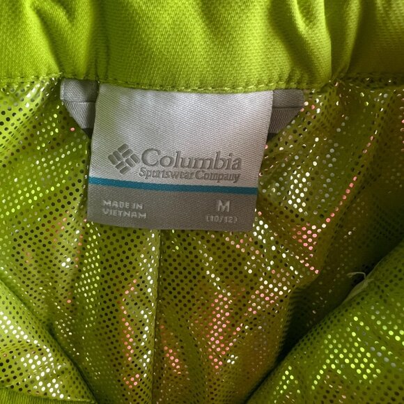 Columbia Bugaboo Youth Snow Pants M (10/12) Neon Green Omni-Tech Waterproof –NEW - Picture 8 of 13